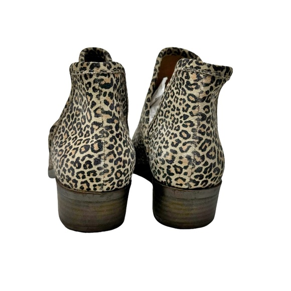 Lucky Brand Baley 2 Leather Leopard Print Ankle Booties NEW Size 5 - Picture 6 of 8